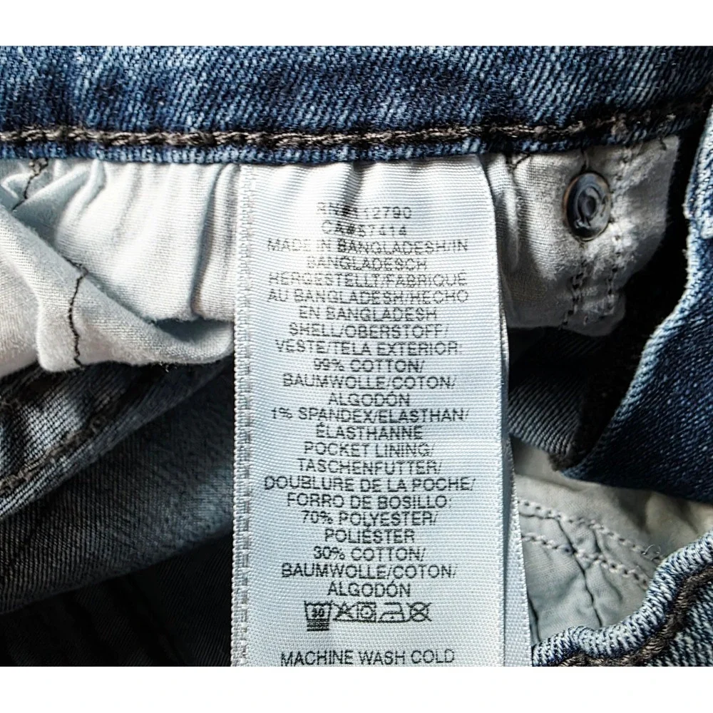 True Religion Mens 33X26 Ricky Relaxed Straight Blue Jeans Medium Wash Denim